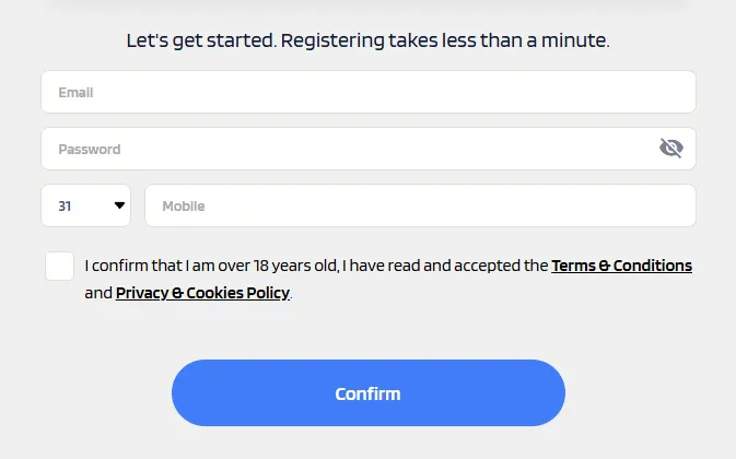 Registratie-instructies voor JaaBet Casino